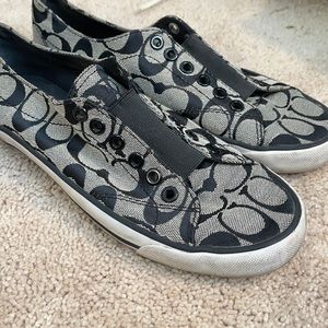 Woman’s 8.5 Black & Gray Coach slip on sneakers